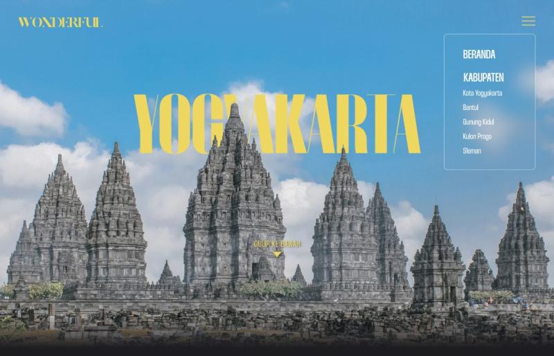 Image of project Wonderful Yogyakarta - Interactive Tourism Website