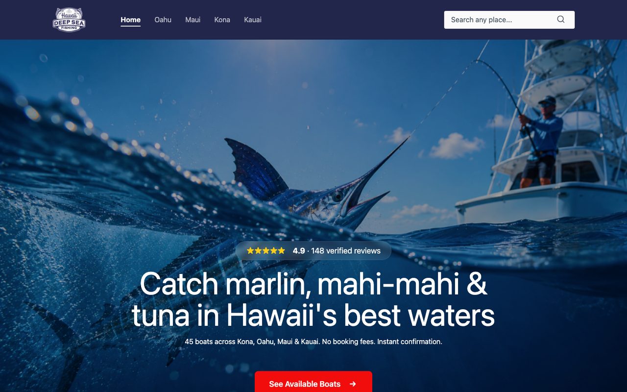 Image of project Hawaii Deep-Sea Fishing - Charter Booking